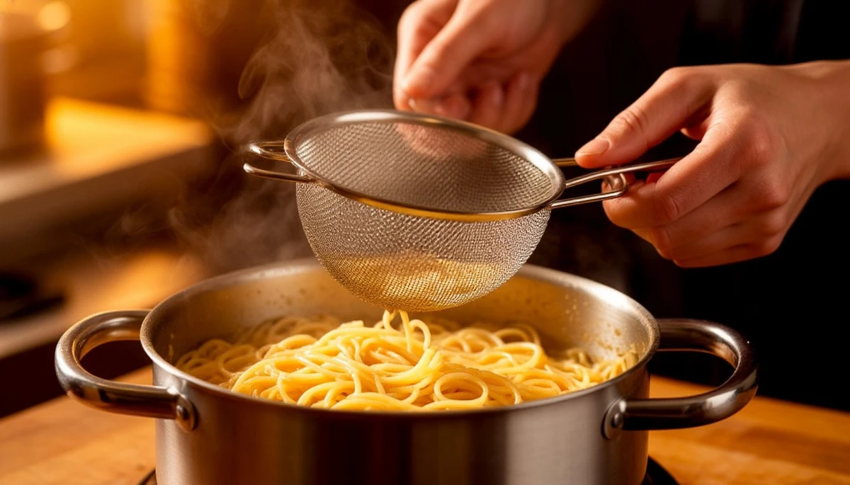 Dlaczego doświadczeni kucharze wkładają durszlak bezpośrednio do garnka