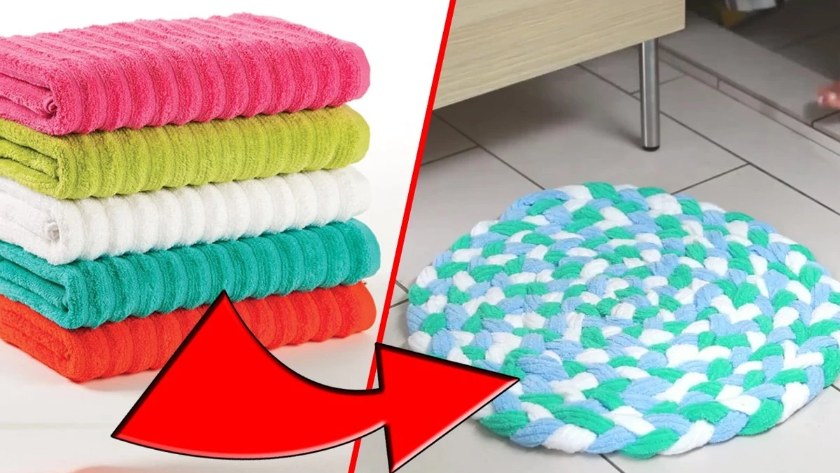 Jak zrobić stylowy dywanik łazienkowy z ręczników w 60 minut - image 1