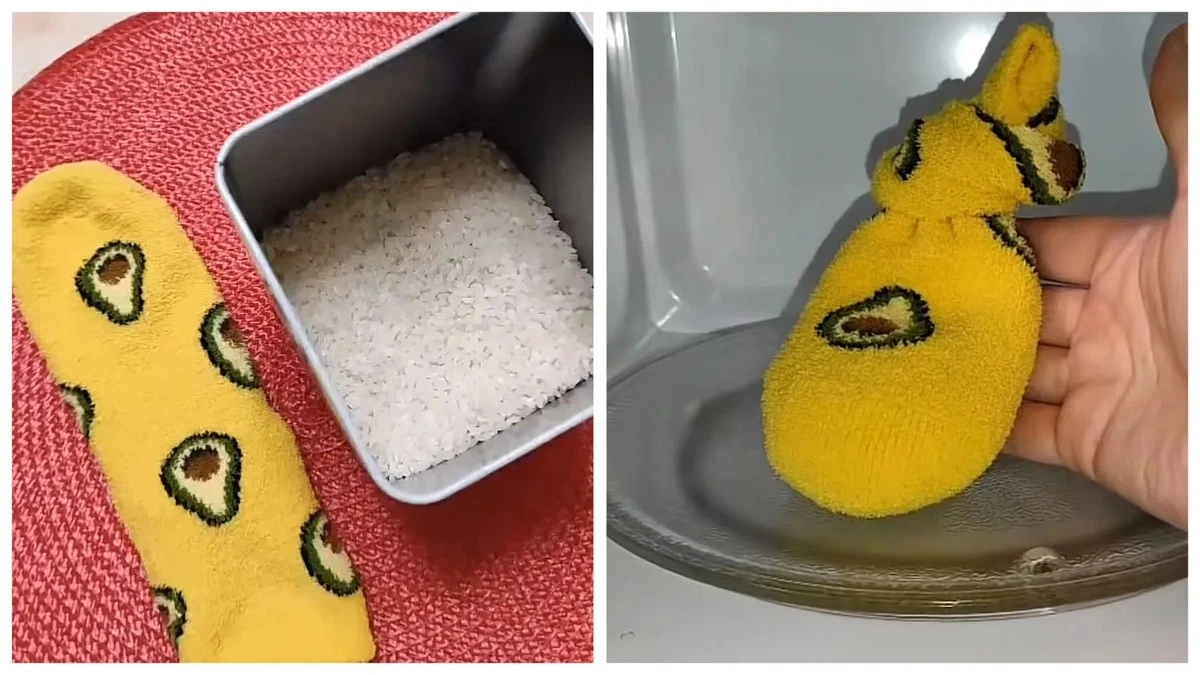 Dlaczego warto wsypać ryż do starej skarpetki przed wyjściem na mróz