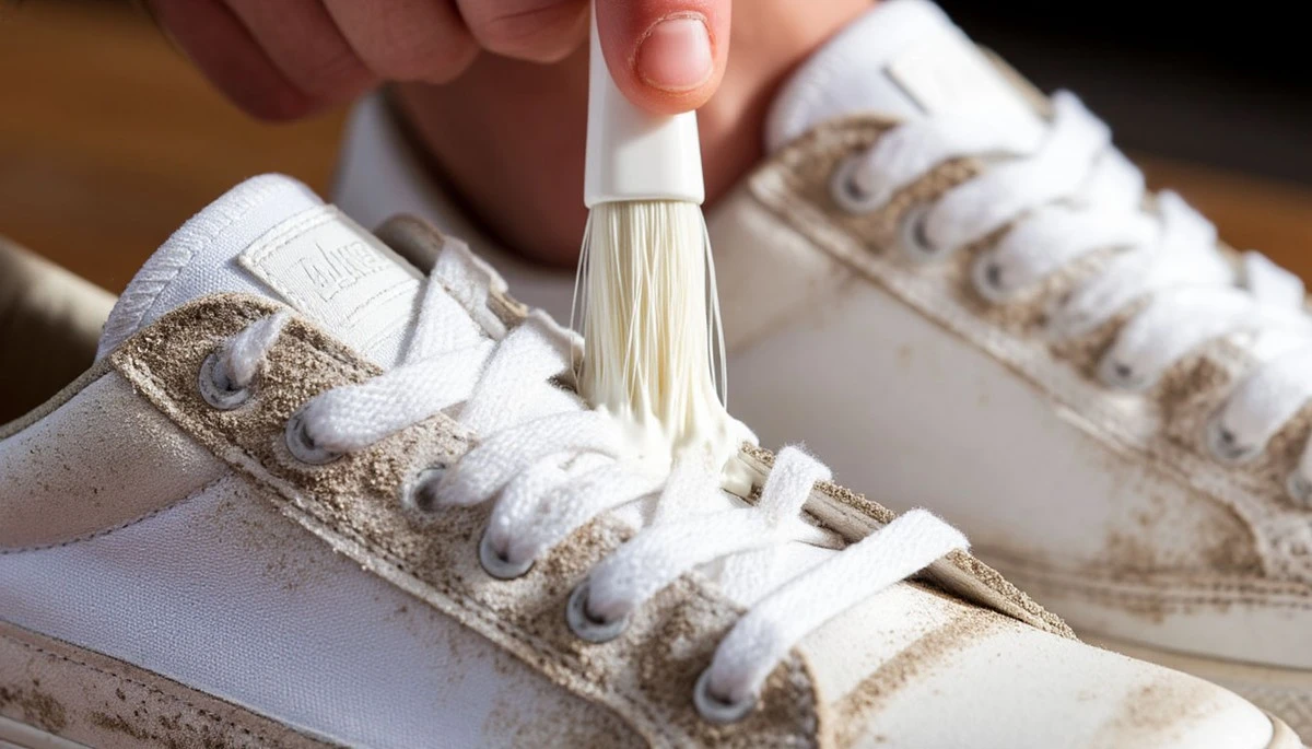 Dlaczego szewcy dodają wodę utlenioną do mydła przed czyszczeniem białych butów