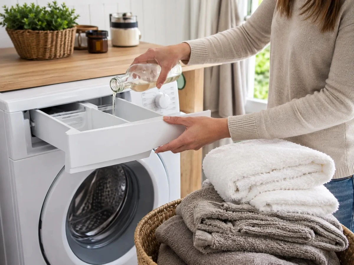 Ten jeden tani produkt z kuchni sprawi, że ręczniki przestaną być szorstkie jak papier ścierny