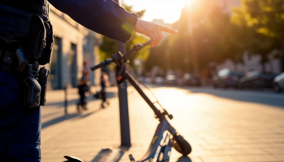 Dlaczego policja zatrzymuje hulajnogi elektryczne przed przejściem dla pieszych