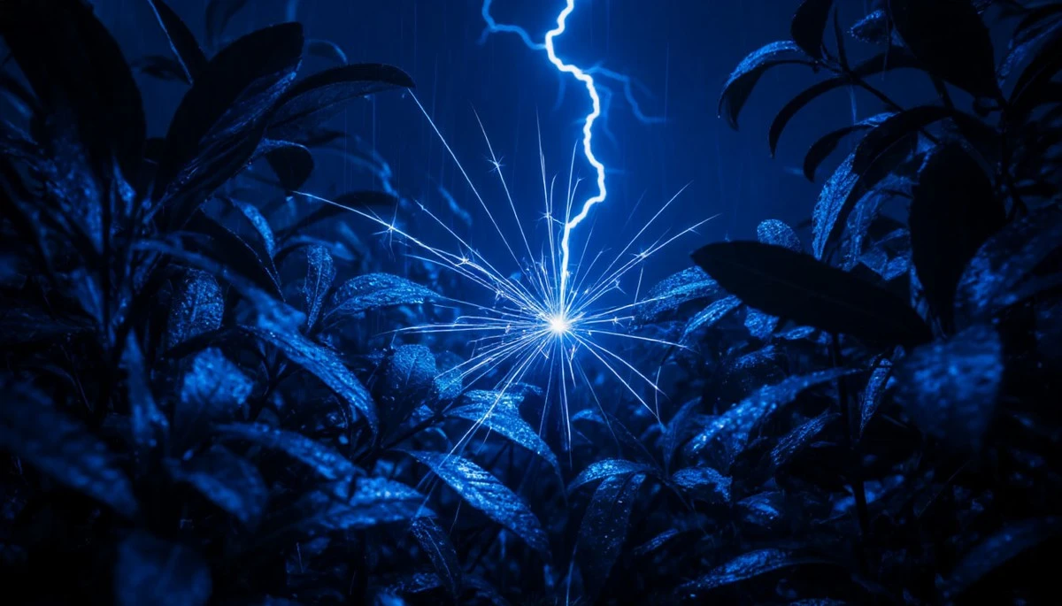 Dlaczego liście drzew świecą na niebiesko podczas burzy