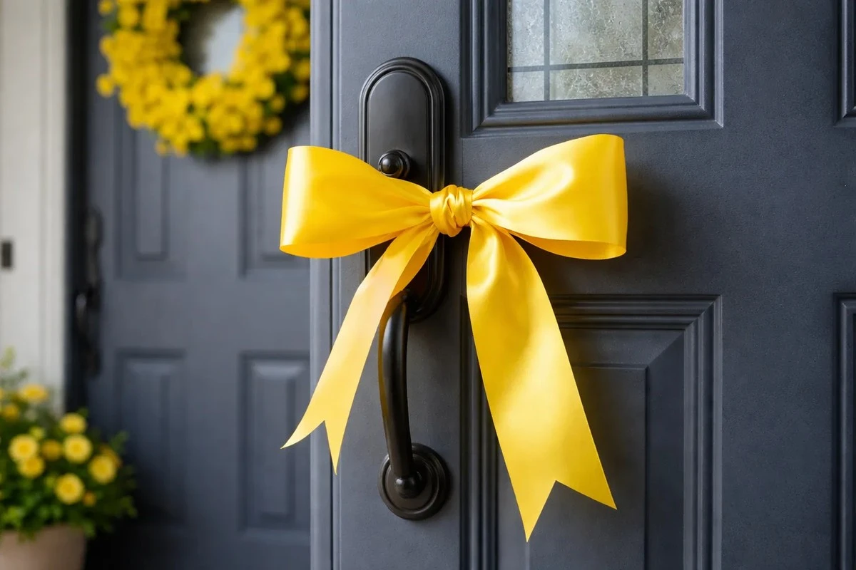 Dlaczego żółta wstążka na drzwiach to nie tylko dekoracja